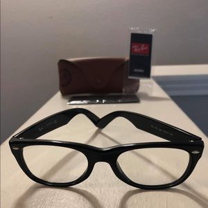 Authentic Ray-Ban Wayfarer Glasses (clear lens).